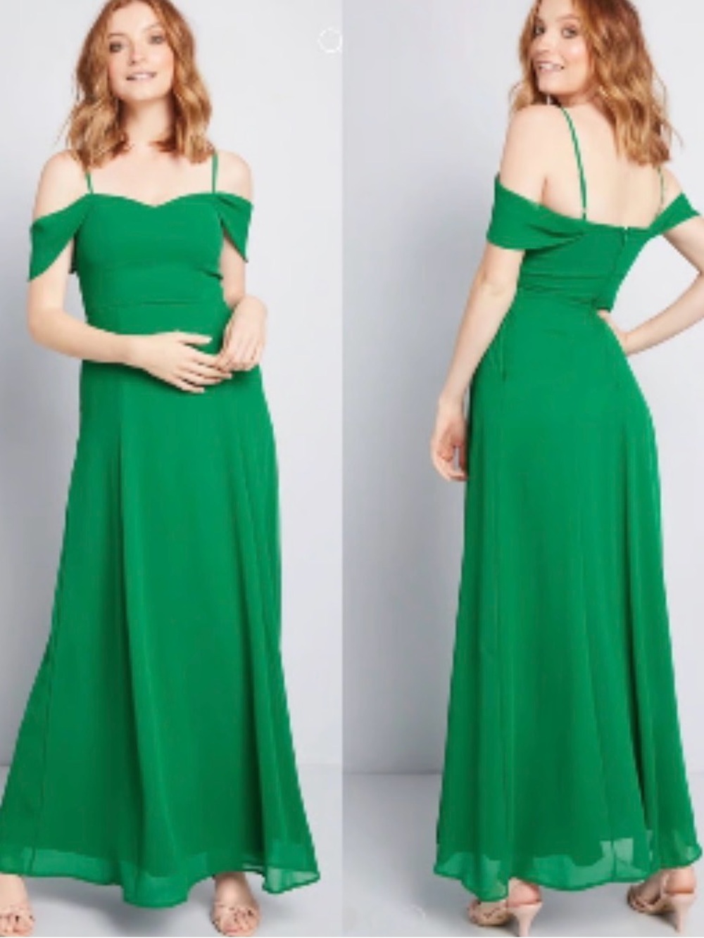 ModCloth Green Resounding Wow Maxi Dress Size 16